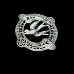 Sterling Silver Antique Early 1900s Swallow Bird Brooch C Clasp