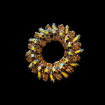 Sherman Rhinestone Brooch Signed Costume Jewelry