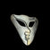 Modernist Abstract Face Sterling Silver Mask Brooch