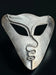 Modernist Abstract Face Sterling Silver Mask Brooch