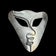 Modernist Abstract Face Sterling Silver Mask Brooch