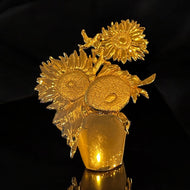 Vintage Signed Fortin Van Gogh Sunflowers in a Vase Pin Brooch