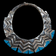 Taxco 970 Silver Large Turquoise Hinged Collar Necklace Statement Piece Monteros