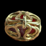 Antique Extra Large Gold Filled Carnelian Crest Seal Fob Coat of Arms Intaglio