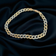 10K White and Yellow Gold Diamond Etched Chain Link Bracelet