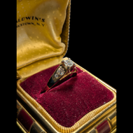 14K Yellow & White Gold Diamond Set Ring Size 9 3/4