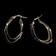 14K Yellow & White Gold Double Hoop Earrings