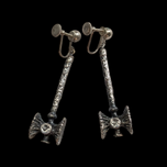 Vintage Guy Vidal Brutalist Pewter 'Trumpet Lichen' Earrings