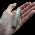 Antique 800 Silver Ornate Floral Motif Case / Perfume Holder