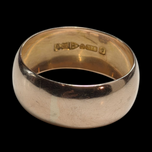9K Rose Gold Band Ring Chester England Hallmarked Size 9.5
