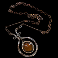 Rafael Hinged Kinetic Brass Statement Necklace