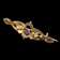Antique Edwardian 9CT Rose Gold & Green Gold Amethyst Bar Brooch