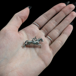Sterling Silver Jumping Horse Equestrian Rider Brooch