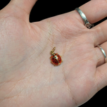 18K Italian Yellow Gold Enamelled Ladybug Charm