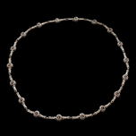 Vintage Guy Vidal Brutalist Pewter Pod Chain Link Necklace Canadian Designer