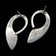 Sterling Silver Hans Hansen Denmark No. 423 Modernist Scandinavian Designer Earrings