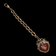 Gold Filled Carved Carnelian Intaglio Watch Fob Chain with Dog Clip