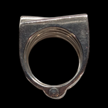 Sterling Silver Modernist 7 Band Stacker Statement Ring Size 7.5