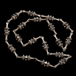 Vintage Guy Vidal Brutalist Pewter "Trumpet Lichen" Chain Link Necklace Canadian Designer