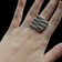 Sterling Silver Modernist 7 Band Stacker Statement Ring Size 7.5
