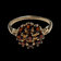 14K Yellow Gold and Garnet Cluster Ring 8 1/2