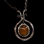 Rafael Hinged Kinetic Brass Statement Necklace