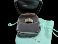 Tiffany & Co Somerset Mesh 4 Diamond Ring Size 4.5