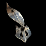 Sterling Silver Geometric Style Sleek Fox Brooch