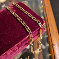 10K Yellow Gold Paperclip / Coffee Bean Link Chain