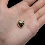 14K Yellow Gold Puffy Heart Charm Pendant