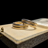 14K Yellow Gold Double Hoop Earrings