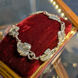 Sterling Silver Danecraft Leaf Link Design Motif Necklace