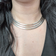 Sterling Silver Taxco Heavy Collar Necklace