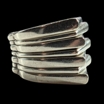 Sterling Silver Modernist 7 Band Stacker Statement Ring Size 7.5
