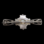 Antique Sterling Silver, Pearl & Semi Precious Gemstone Brooch Welsh