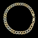 10K White and Yellow Gold Diamond Etched Chain Link Bracelet