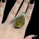 Sterling Silver Large Ammolite Statement Ring Size 8