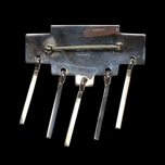 Sterling Silver H. Lewis Geometric Inlay Brooch Navajo