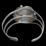 Sterling Silver, Turquoise & Coral Cuff Bracelet By Navajo Artist James McCabe