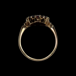 14K Yellow Gold and Garnet Cluster Ring 8 1/2