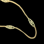 14K Yellow Gold Station Necklace 17"