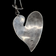 Sterling Silver Large Abstract Heart Necklace