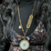 Gold Filled Locket & Watch Chain Necklace by Kathy Barrick One of a Kind Steampunk