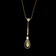 Edwardian 9CT Gold Peridot and Seed Pearl Lavalier Necklace