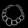 Sterling Silver Circular Link Geometric Necklace