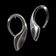 Sterling Silver Hans Hansen Denmark No. 423 Modernist Scandinavian Designer Earrings