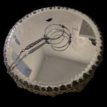 19th Century Silver Folding Lorgnette Opera Glasses on Silver Chain