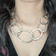 Sterling Silver Circular Link Geometric Necklace