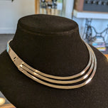 Sterling Silver Taxco Heavy Collar Necklace