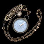 Gold Filled Locket & Watch Chain Necklace by Kathy Barrick One of a Kind Steampunk